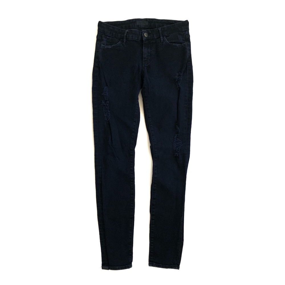 Koral Anthropologie 26 Skinny Destroyed Dark Jeans